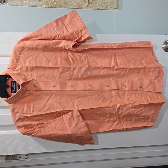 Orange Short Sleeve Button Down - Picture 1 of 10